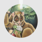 Langzame Loris Smoothie Ornament (achterkant)