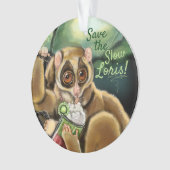 Langzame Loris Smoothie Ornament (voorkant)