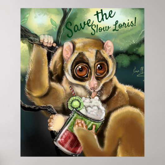 Langzame Loris Smoothie Poster (Voorkant)