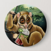 Langzame Loris Smoothie Ronde Button 4,0 Cm (Voorkant)