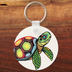 Langzame Maar Legendarische Schildpad Sleutelhanger