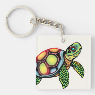 Langzame Maar Legendarische Schildpad Sleutelhanger