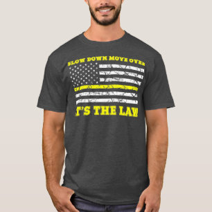 Langzame omlaag verplaatsen over vrachtwagenchauff t-shirt