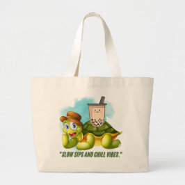 LANGZAME SIPS EN CHILL VIBES GROTE TOTE BAG