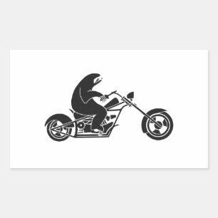 Langzame sleuf op een snelle bike rechthoekige sticker