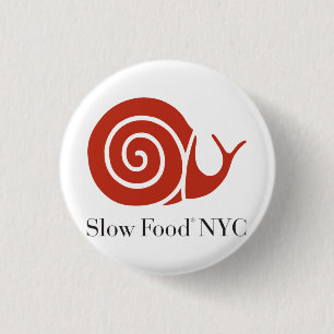 Langzame voedselNYC-logo Ronde Button 3,2 Cm