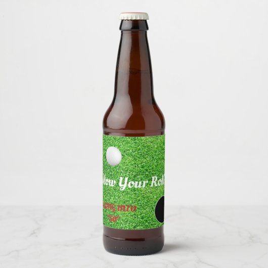 Langzamer Golfliefhebber Viering Feest Bier Etiket (Voorkant)