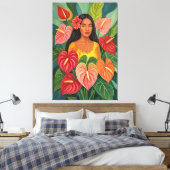 Lani dans une impression sur toile d'Athuriums (Insitu(Chambre))