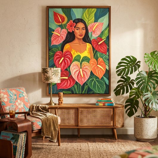 Lani dans une impression sur toile d'Athuriums