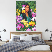 Lani dans une impression sur toile d'orchidées (Insitu(Chambre))