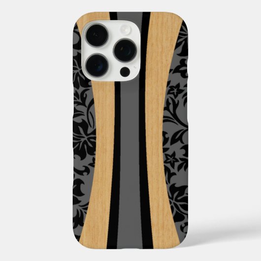 Laniakea Hawaiian Faux Wood Surfboard in houtskool Case-Mate iPhone Case (Achterkant)