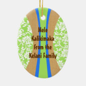 Laniakea Hawaiian Surfboard Ornament (Achterkant)