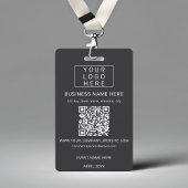 Lanière de badge d'événement professionnel avec no