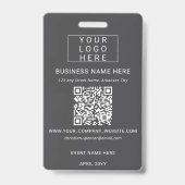 Lanière de badge d'événement professionnel avec no (Arrière)