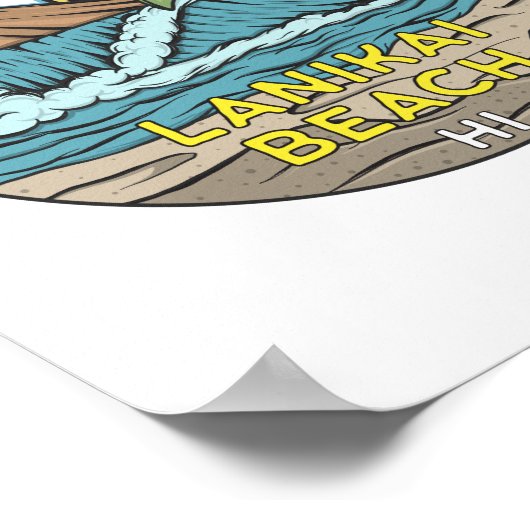 Lanikai Beach Hawaii  Poster (Hoek)