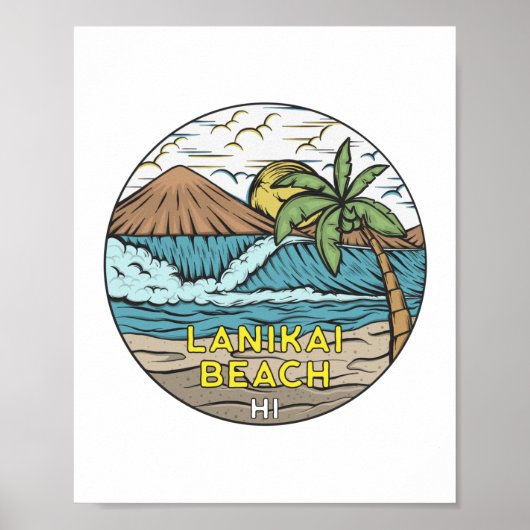 Lanikai Beach Hawaii  Poster (Voorkant)