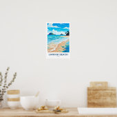 Lanikai Beach Hawaii Reisprint Poster (Keuken)