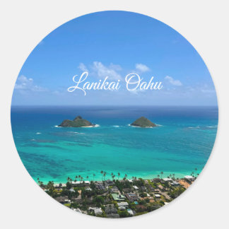 Lanikai Oahu Ronde Sticker