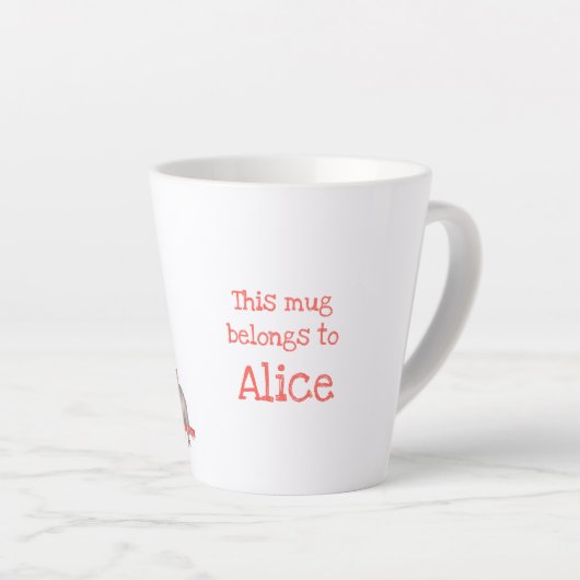 L'animal ABC A est destiné à la tasse aardvark lat (Angle droit)