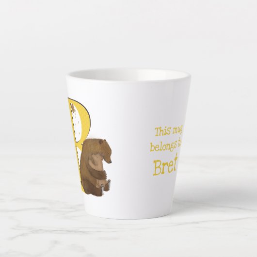 L'animal ABC B est destiné à l'ours latte mug (Devant)