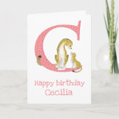 L'animal ABC C est pour la carte d'anniversaire de (Devant)