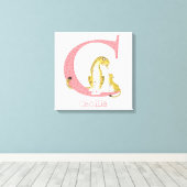 L'animal ABC C est pour l'impression de toile de g (Insitu (Plancher de Bois))