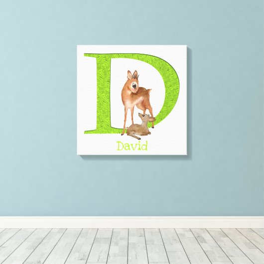 L'animal ABC D est pour l'impression de toile dik- (Insitu (Plancher de Bois))