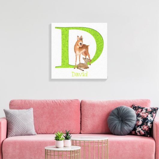 L'animal ABC D est pour l'impression de toile dik- (Insitu(Salon))