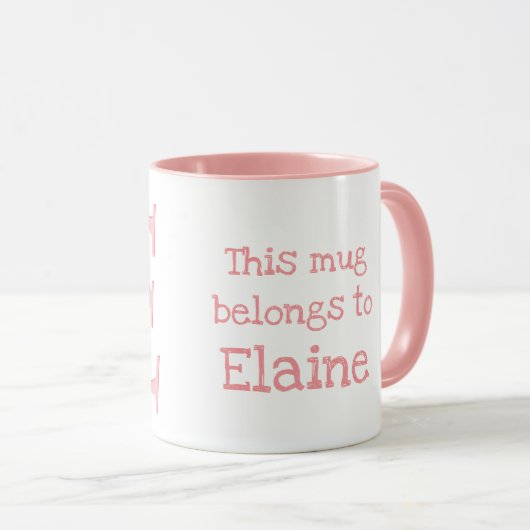 L'animal ABC E est pour la mug d'éléphants (Devant droit)