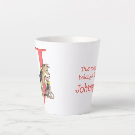 L'animal ABC J est destiné à la tasse de latte du (Devant)