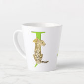 L'animal ABC J est pour jaguar latte mug (Angle gauche)