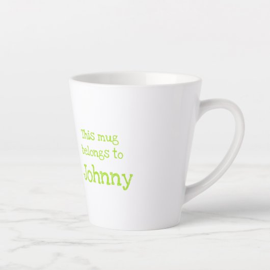 L'animal ABC J est pour jaguar latte mug (Droite)