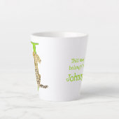 L'animal ABC J est pour jaguar latte mug (Devant)