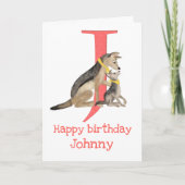 L'animal ABC J est pour la carte d'anniversaire ja (Devant)