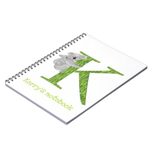 L'animal ABC K est pour le carnet de koala (Côté gauche)