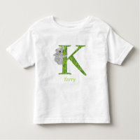 L'animal ABC K est pour un T-shirt koala