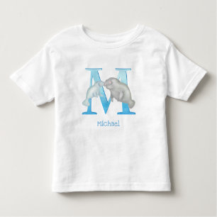 L'animal ABC M est pour le T-shirt manatee