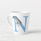 L'animal ABC N est pour le narval latte mug (Angle gauche)