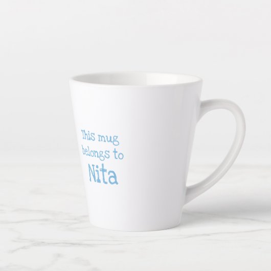 L'animal ABC N est pour le narval latte mug (Droite)