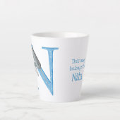 L'animal ABC N est pour le narval latte mug (Devant)