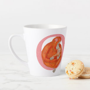 L'animal ABC O est destiné à l'orangutan latte mug