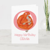 L'animal ABC O est pour la carte d'anniversaire or (Devant)