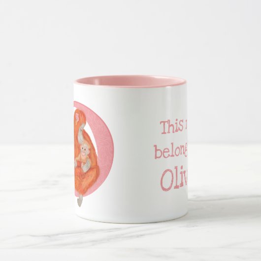 L'animal ABC O est pour la mug orangoutan (Centre)