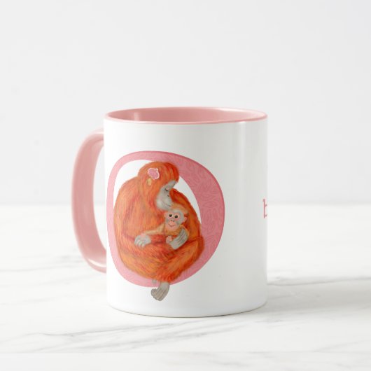 L'animal ABC O est pour la mug orangoutan (Devant gauche)