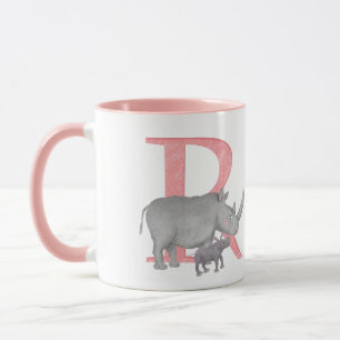 L'animal ABC R est pour la tasse de rhinocéros