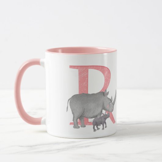 L'animal ABC R est pour la tasse de rhinocéros (Gauche)