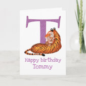 L'animal ABC T est pour la carte d'anniversaire de (Devant)