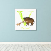 L'animal ABC V est pour Visayan warty pig toile im (Insitu (Plancher de Bois))