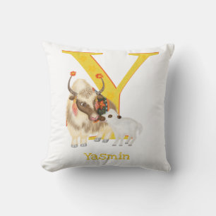 L'animal ABC Y est pour le coussin de yak