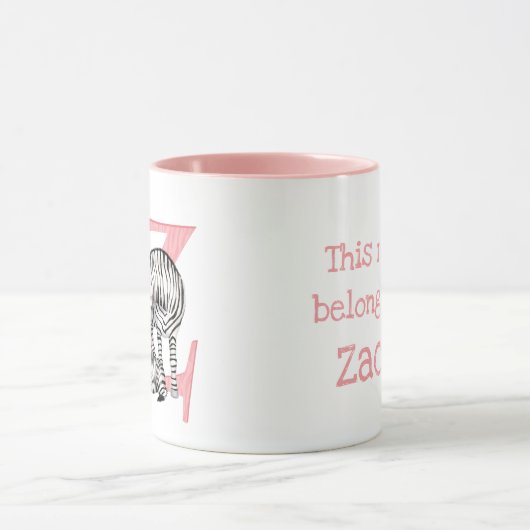 L'animal ABC Z est pour zebra mug (Centre)